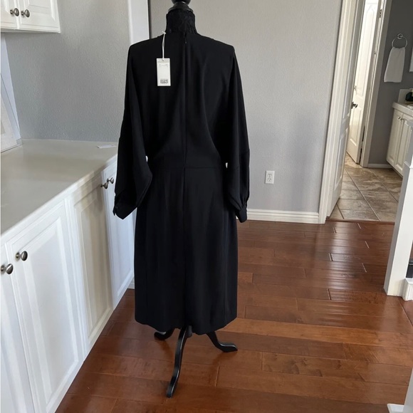 NWT COS WOMEN'S LONG SLEEVE BLACK MIDI DRESS SIZE 14 - Picture 8 of 11